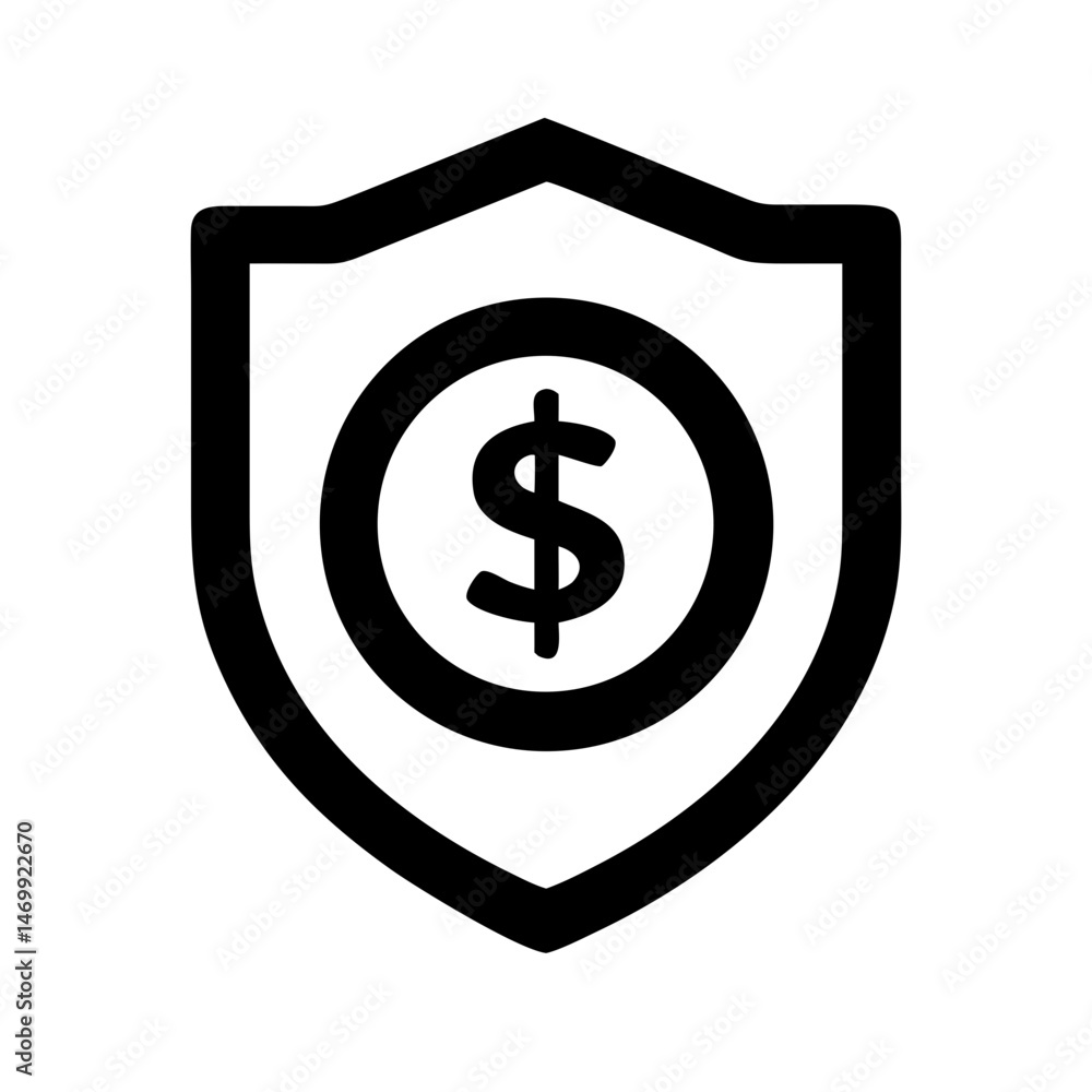 Finance Shield Security Protection Icon Design Finance Shield Security Protection Icon Design