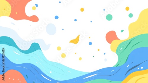 Abstract colorful shapes background