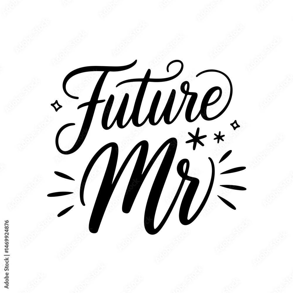 Fototapeta premium Future Mr. Vector Design Isolated on White Background