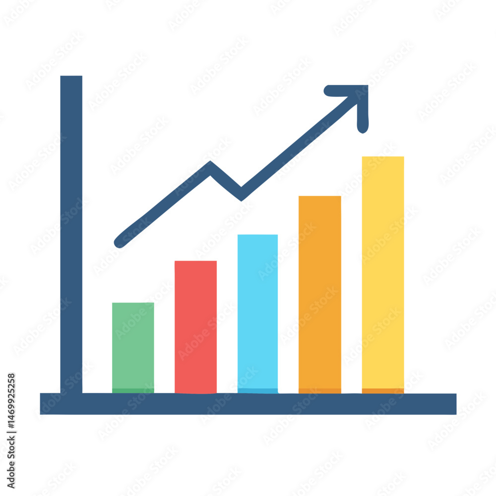 Growth Bar Chart Business Data Icon Design Growth Bar Chart Business Data Icon Design