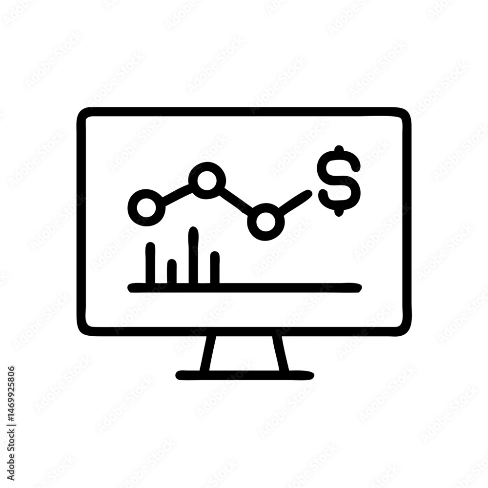 Analytics Monitoring Finance Dashboard Icon Design Analytics Monitoring Finance Dashboard Icon Design