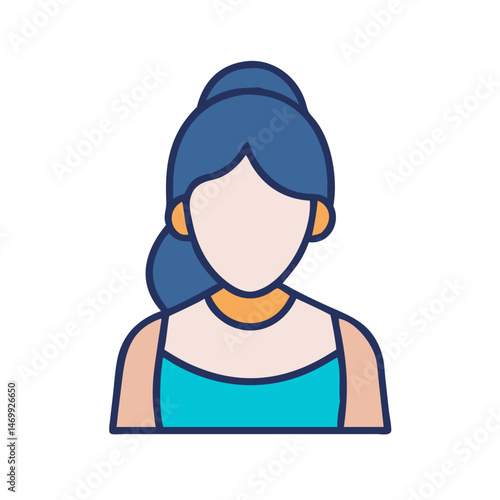 Actress Female Character Portrait Icon Design