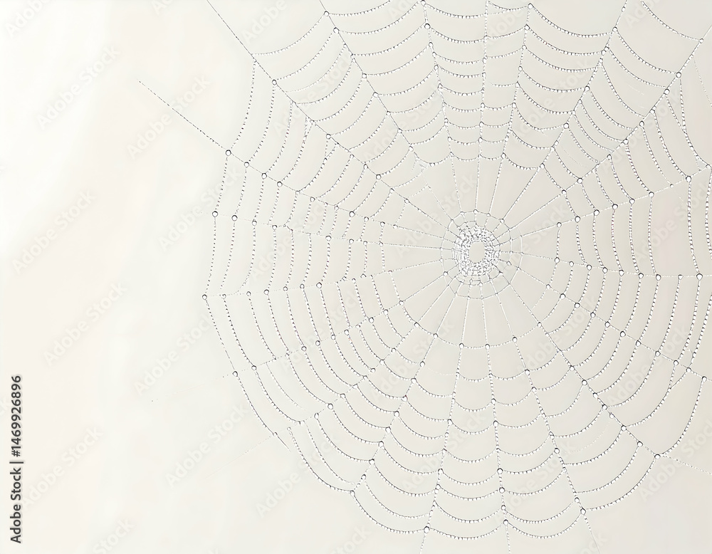 Obraz premium Detailed Spiderweb Pattern On White Background
