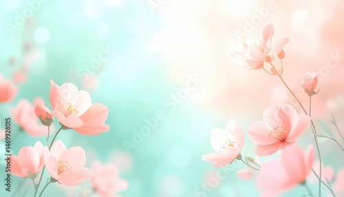 Blooming cherry blossoms in a serene garden nature photography vibrant colors soft light tranquil environment