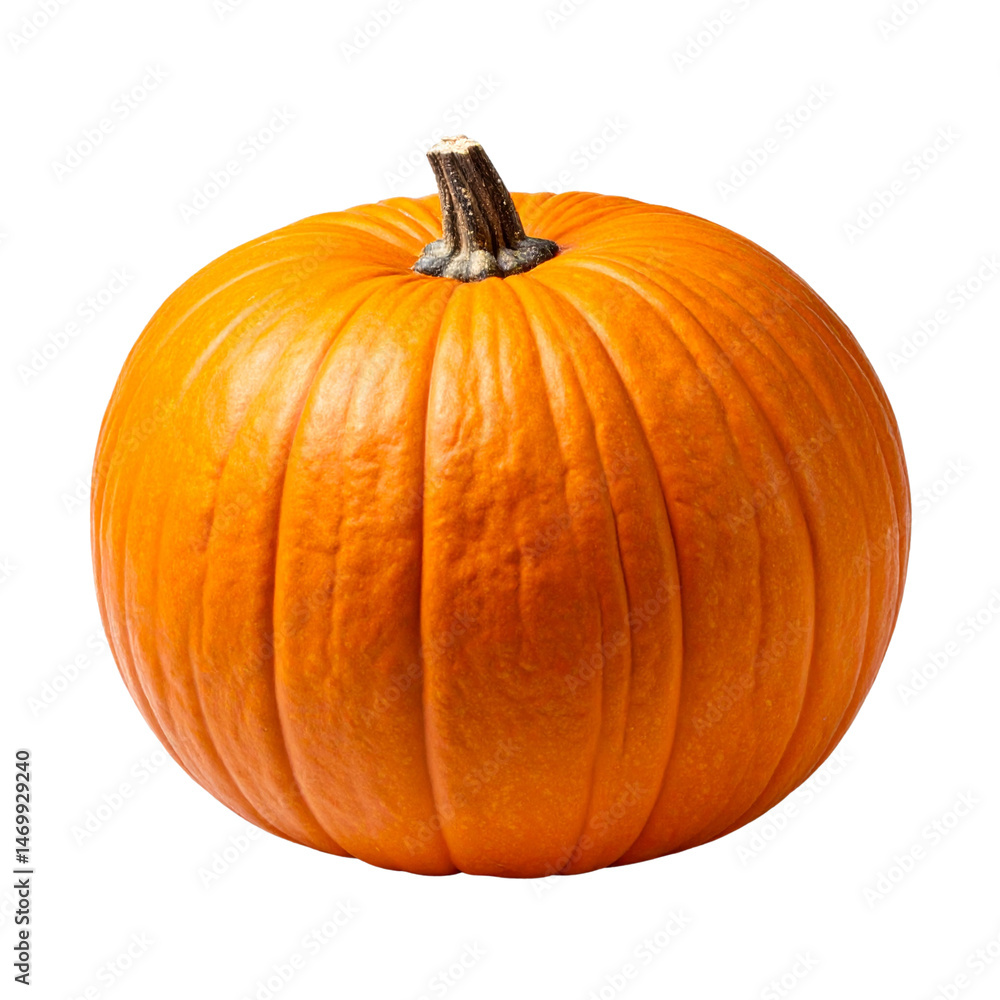 Obraz premium Plump Pumpkin, Isolated transparent background png.