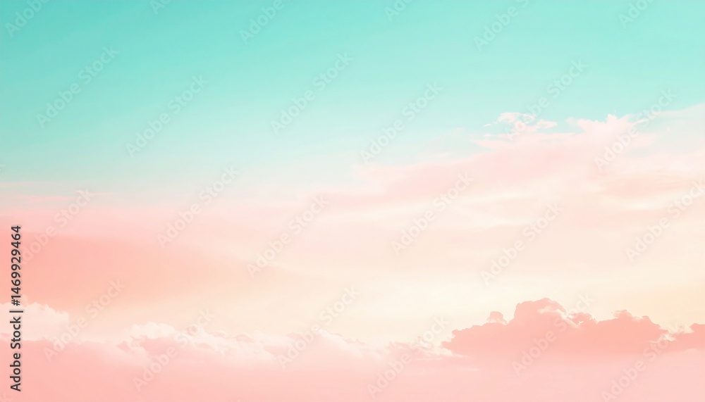 Obraz premium Serene sky transition at sunset coastal area digital artwork peaceful environment panoramic view tranquility concept