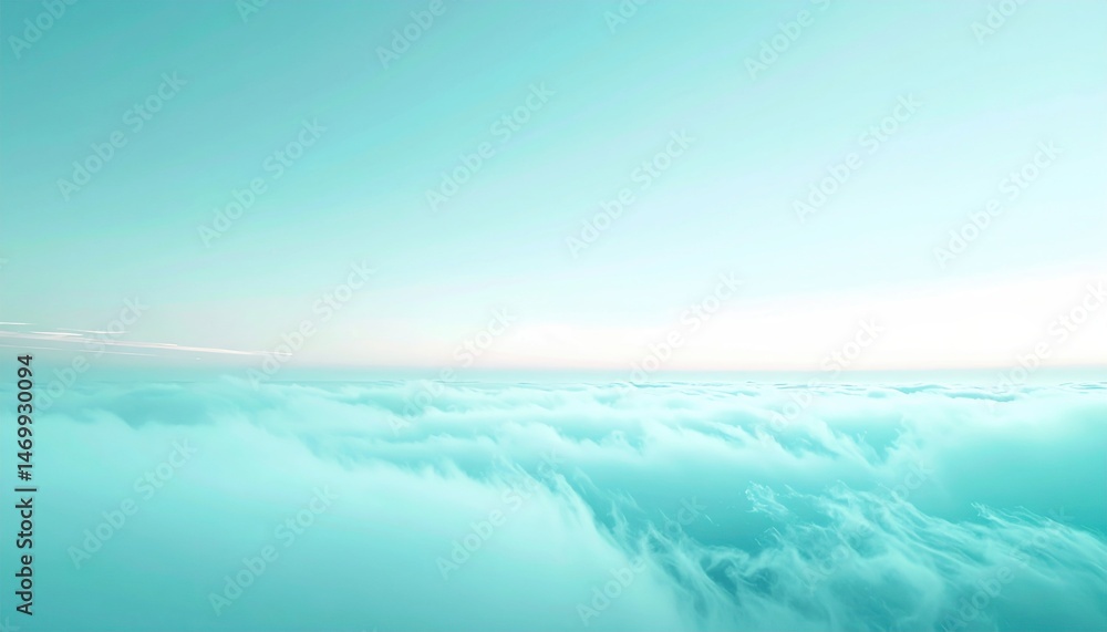 Obraz premium Serene sky over clouds aerial view nature photography tranquil atmosphere peaceful environment