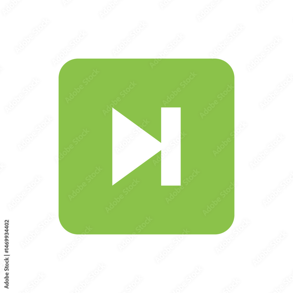 Illustration of a green square with rounded corners containing a white triangle and a white line symbol Illustration of a green square with rounded corners containing a white triangle and a white line symbol