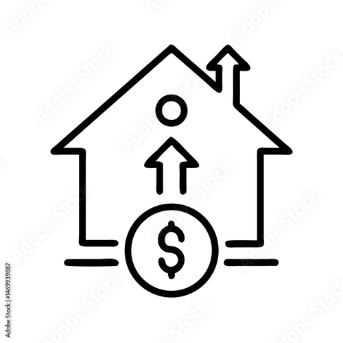 Mortgage Investment House Icon Design