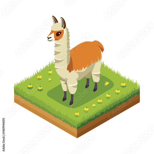 Alpaca Vector Illustration with Flat Design, Clean Line Art, and Modern Minimalist AestheticArt.