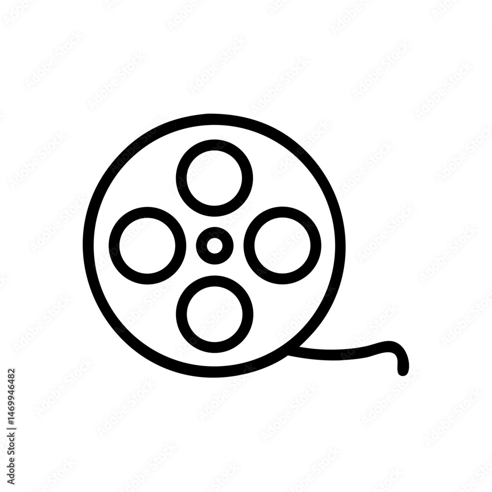 Film Reel Disc Icon Design Film Reel Disc Icon Design