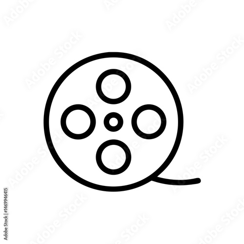 Film Reel Disc Icon Design