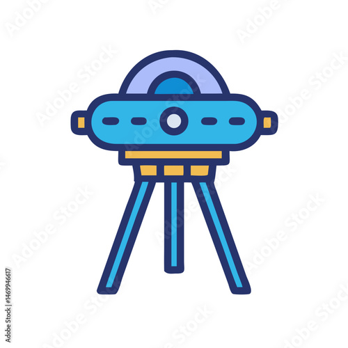 Movie UFO Tripod Icon Design
