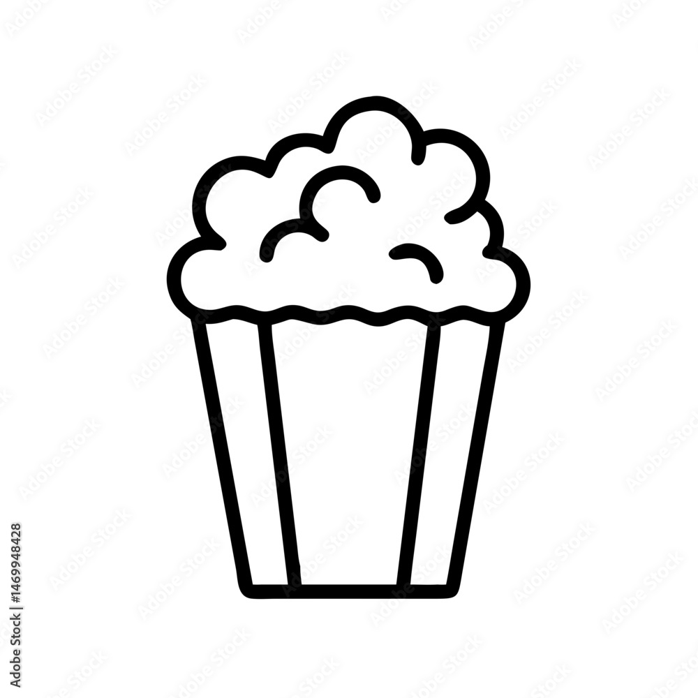 Popcorn Movie Snack Icon Design Popcorn Movie Snack Icon Design