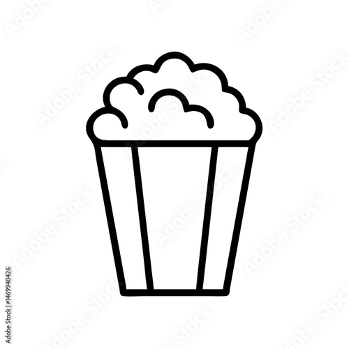 Popcorn Movie Snack Icon Design