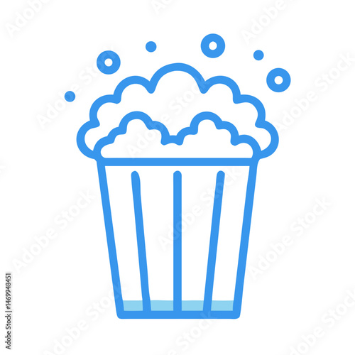 Popcorn Movie Snack Icon Design