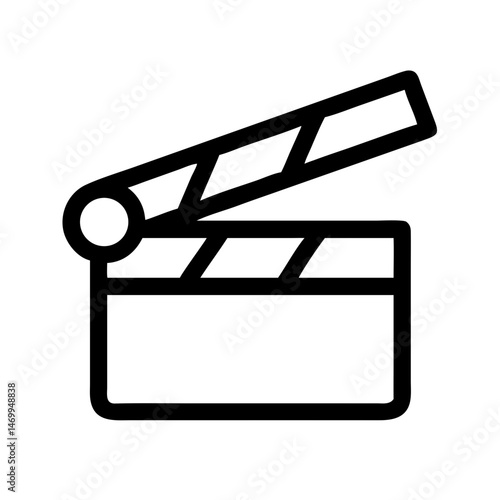 Clapperboard Action Cut Movie Icon Design