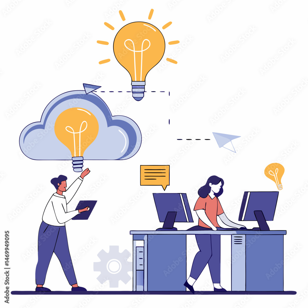 Collaboration ideas innovation and technology in modern workspace environment Collaboration ideas innovation and technology in modern workspace environment