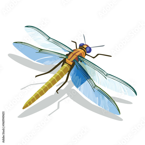 Mayfly Vector Illustration with Flat Design, Clean Line Art, and Modern Minimalist AestheticArt.