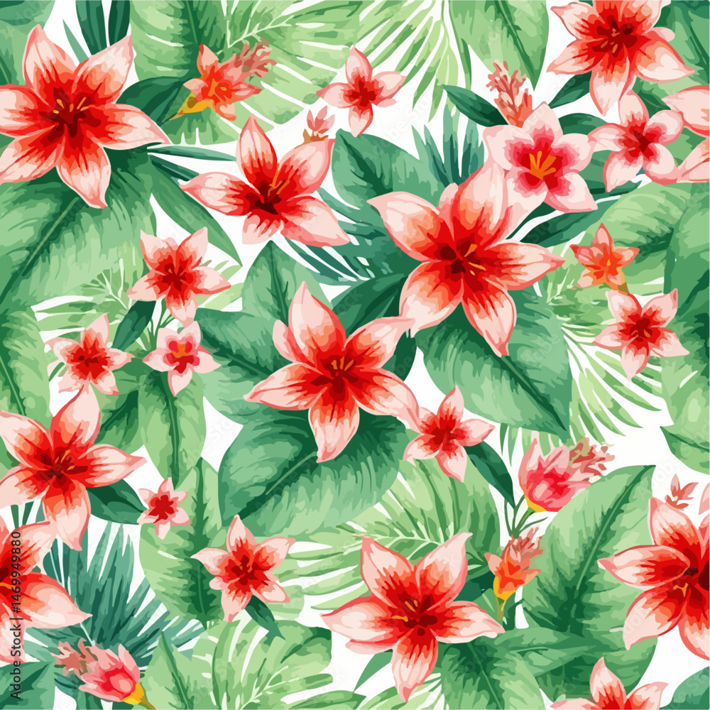 seamless pattern with red flowers seamless pattern with red flowers
