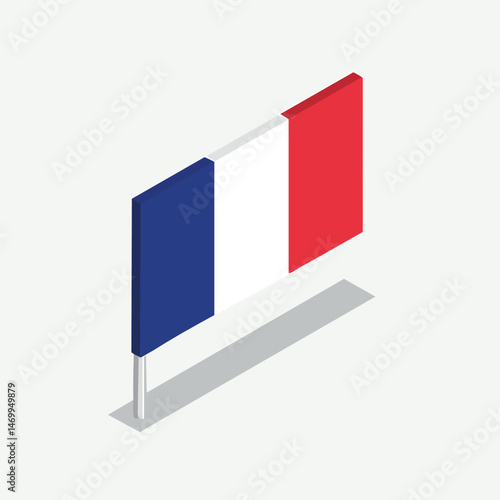 Free Download France flag Vector Illustration with Flat Design, Clean Line Art, and Modern Minimalist AestheticArt. - GFXLoad