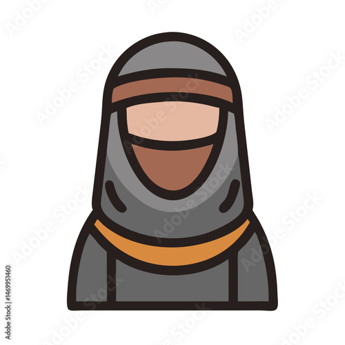 Bedouin Woman Avatar Character Icon Design