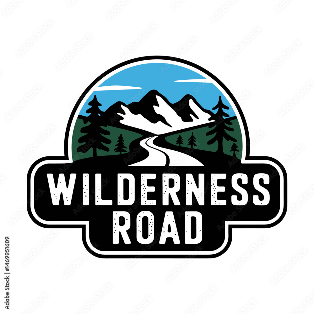 Obraz premium Vintage Retro Vector Adventure Logo, Badge Logo, Hiking Logo, Wilderness Logo