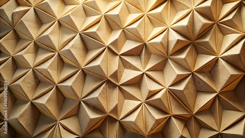 Creased origami style texture shaped like a hexagon