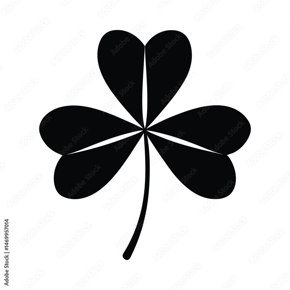 Clover Leaf Lucky Vector Silhouette Clover Leaf Lucky Vector Silhouette