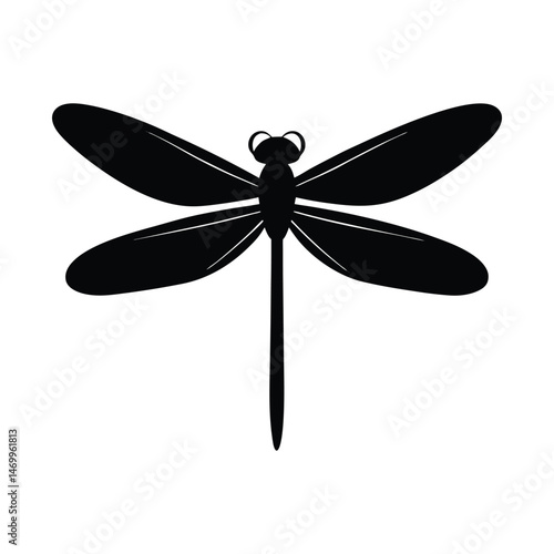 Dragonfly Flight Nature Vector Silhouette
