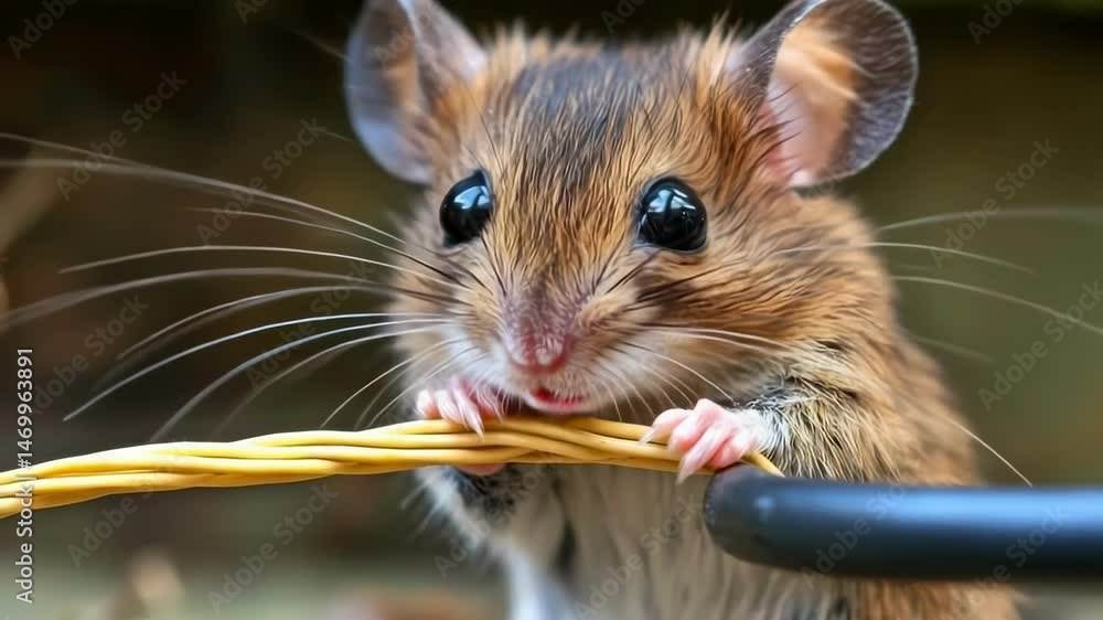 the rat eats and bites the wiring cable the rat eats and bites the wiring cable