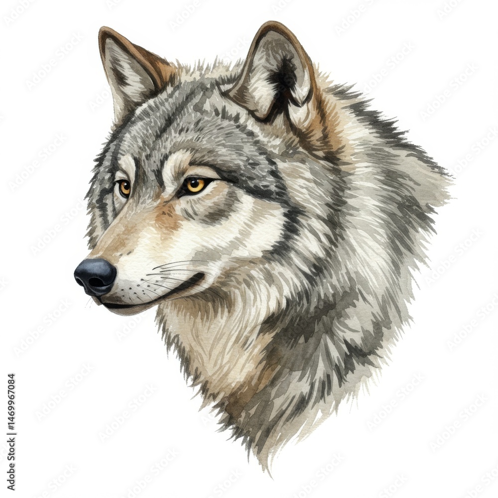 Obraz premium Gray Wolf Portrait Close Up