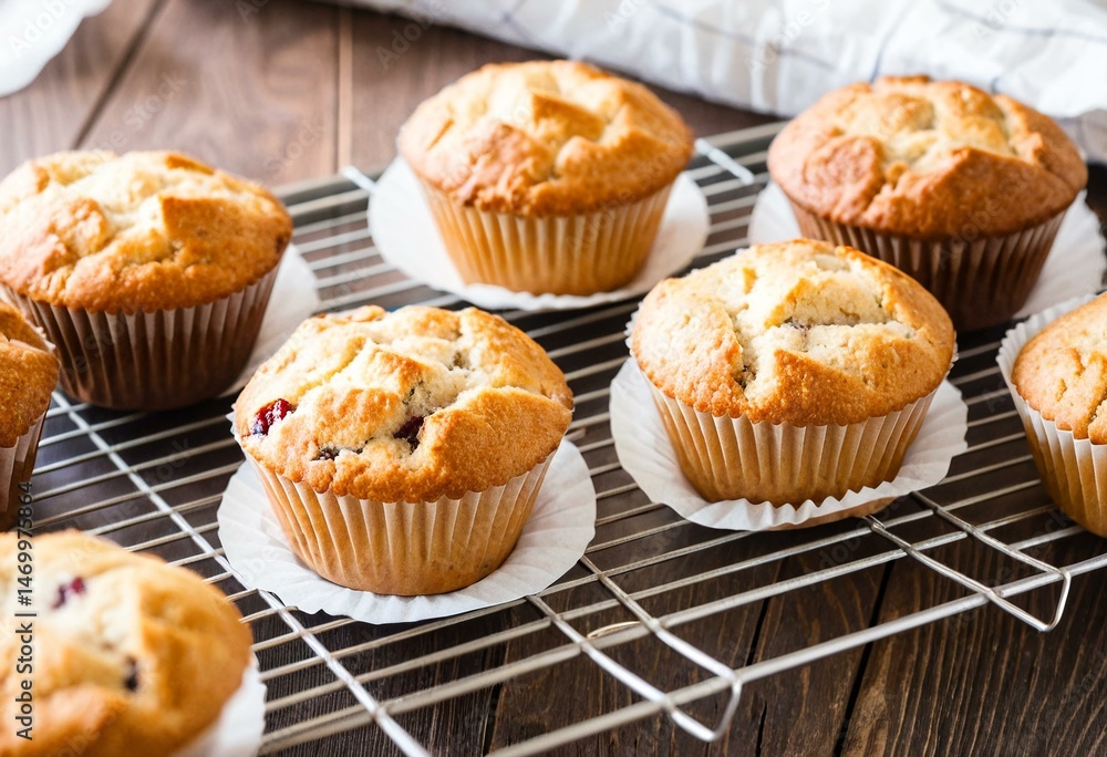 A bunch of muffins sitting on top of a cooling rack. A bunch of muffins sitting on top of a cooling rack.