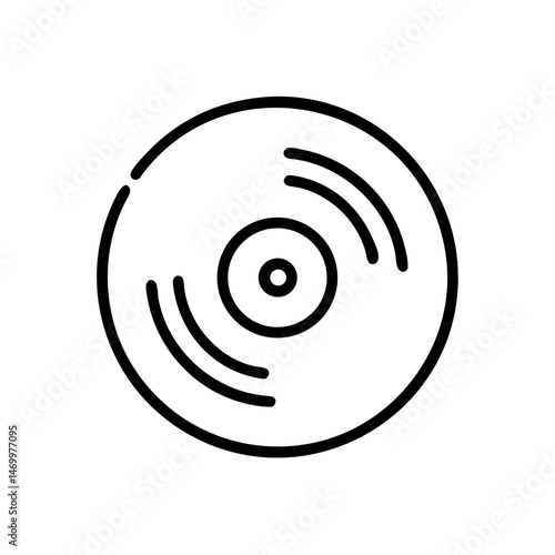 Vinyl Record Disc Music Icon Design