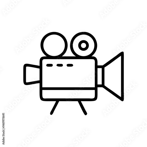 Movie Camera Recorder Filming Icon Design