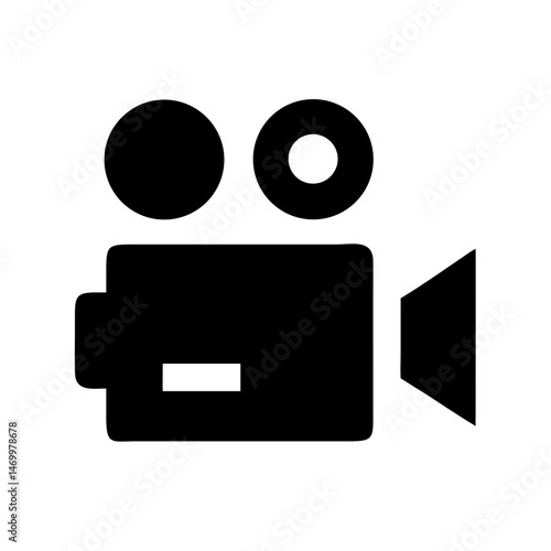 Movie Camera Recorder Filming Icon Design
