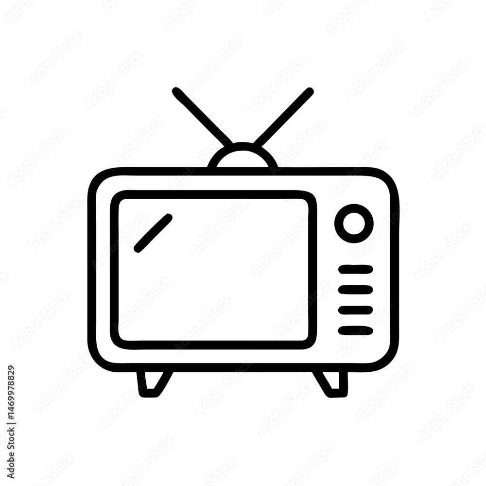 Television Media Screen Display Icon Design Television Media Screen Display Icon Design