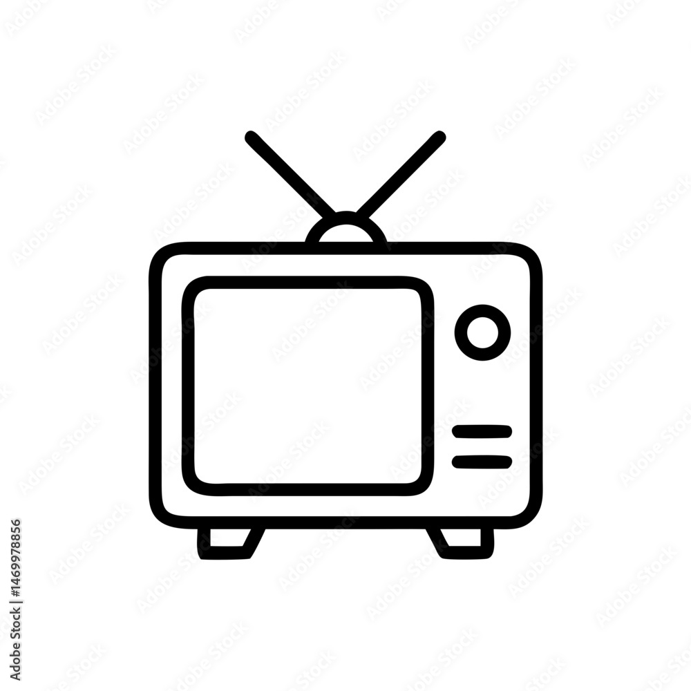 Television Media Screen Display Icon Design Television Media Screen Display Icon Design