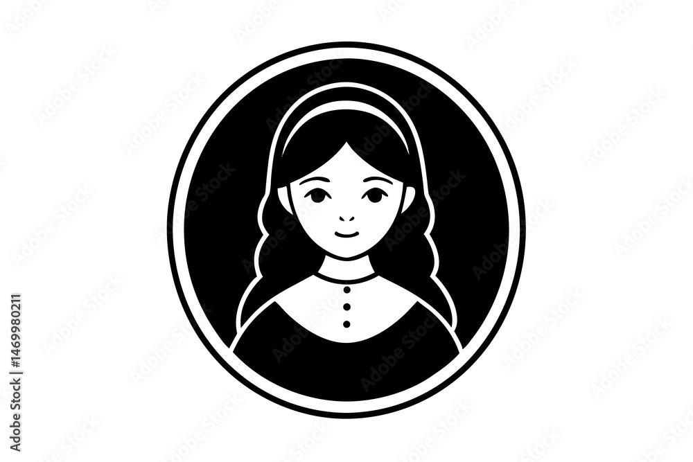 girl with long hair vector girl with long hair vector
