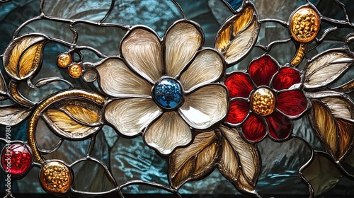 Gold vintage floral ornament pattern texture decoration art
