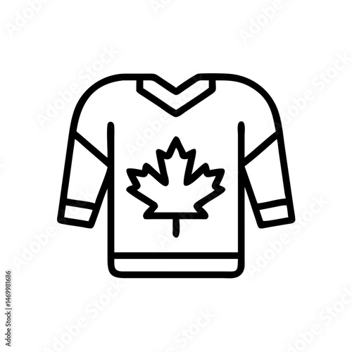 Canvas Print Canadian Ice Hockey Jersey Sports Icon Design