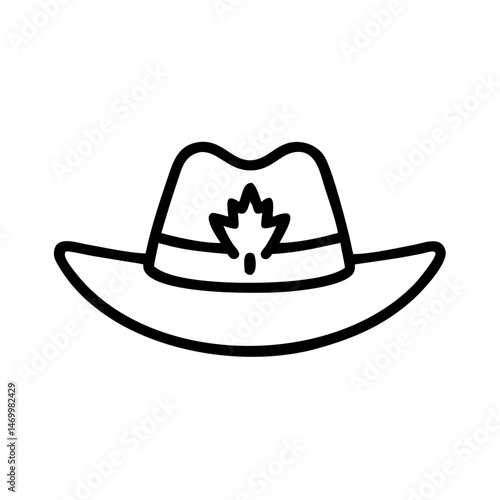 Canadian Cowboy Hat Western Icon Design