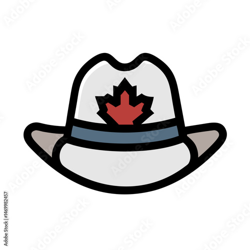Canadian Cowboy Hat Western Icon Design