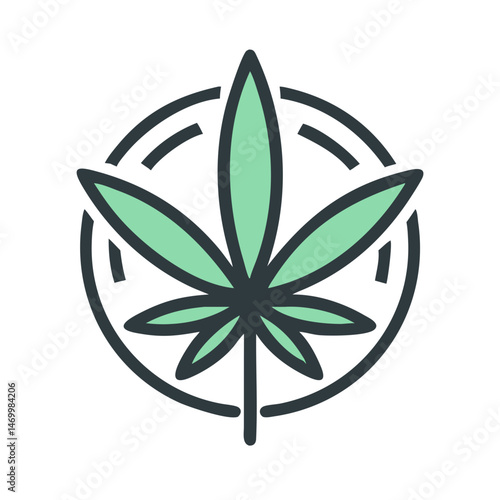 Cannabis Leaf Marijuana Symbol Icon Design