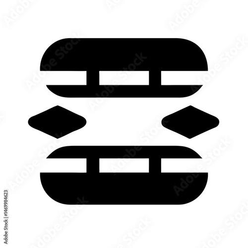 Stacked Canoes Outdoor Adventure Icon Design