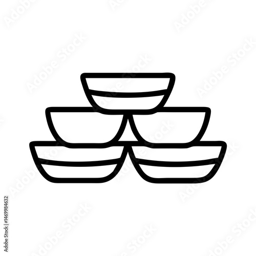 Stacked Canoes Outdoor Adventure Icon Design