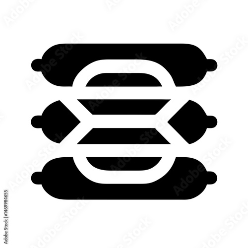 Stacked Canoes Outdoor Adventure Icon Design