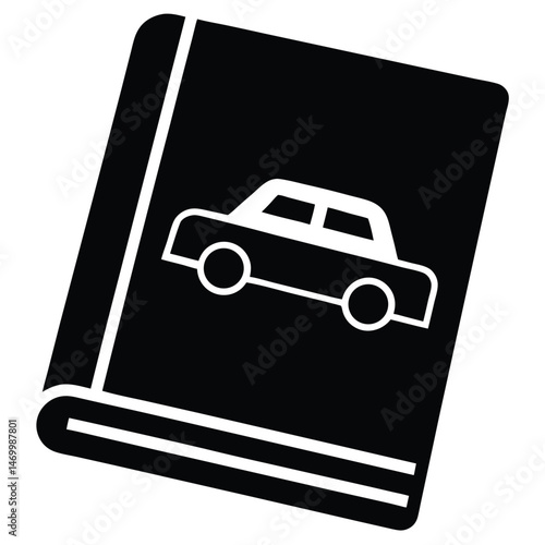 taxi driver element isolated mileage logbook on white background