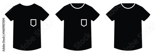 T-shirt icon. T shirt icon Symbol line set
