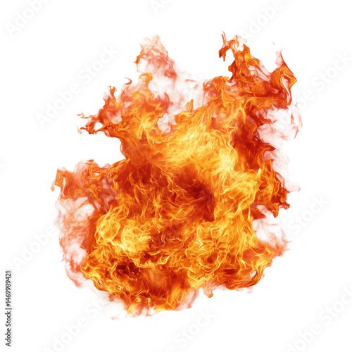 Fiery Explosion: A Stunning Abstract of Intense Flames , isolated on white background png